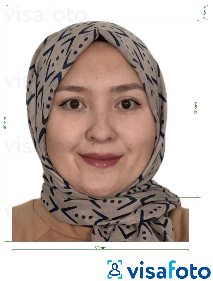  Turkmaniston pasporti 3x4 sm (30x40 mm) uchun rasm namunasi zaruriy hajm xususiyatlariga ega