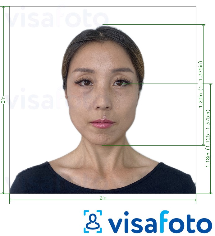  Tayvan ID kartasi 2x2 dyuym uchun rasm namunasi zaruriy hajm xususiyatlariga ega